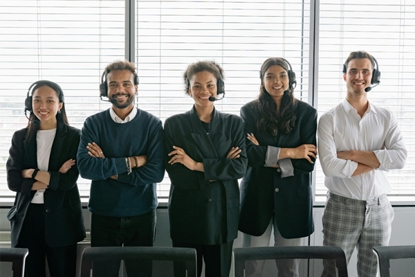 confident customer support team