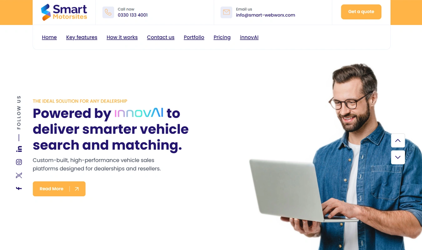 Smart Motorsites homepage