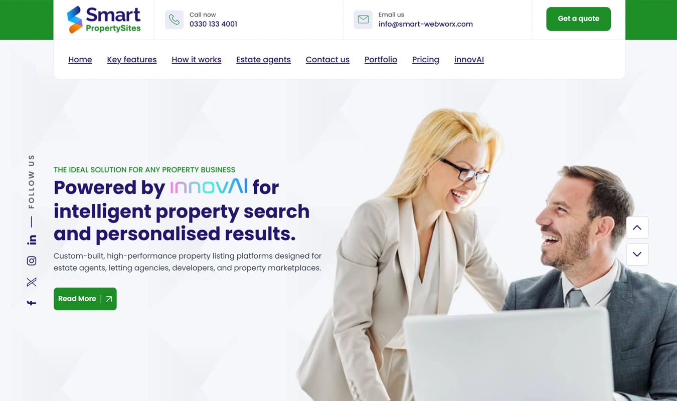 Smart PropertySites homepage