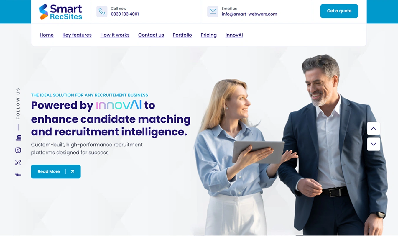 Smart RecSites homepage